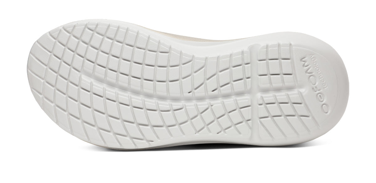Oofos Women's Lace-Up Shoe White & Nomad