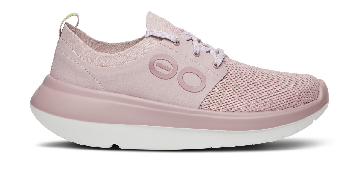 Oofos Women's Lace-Up Shoe White & Stardust