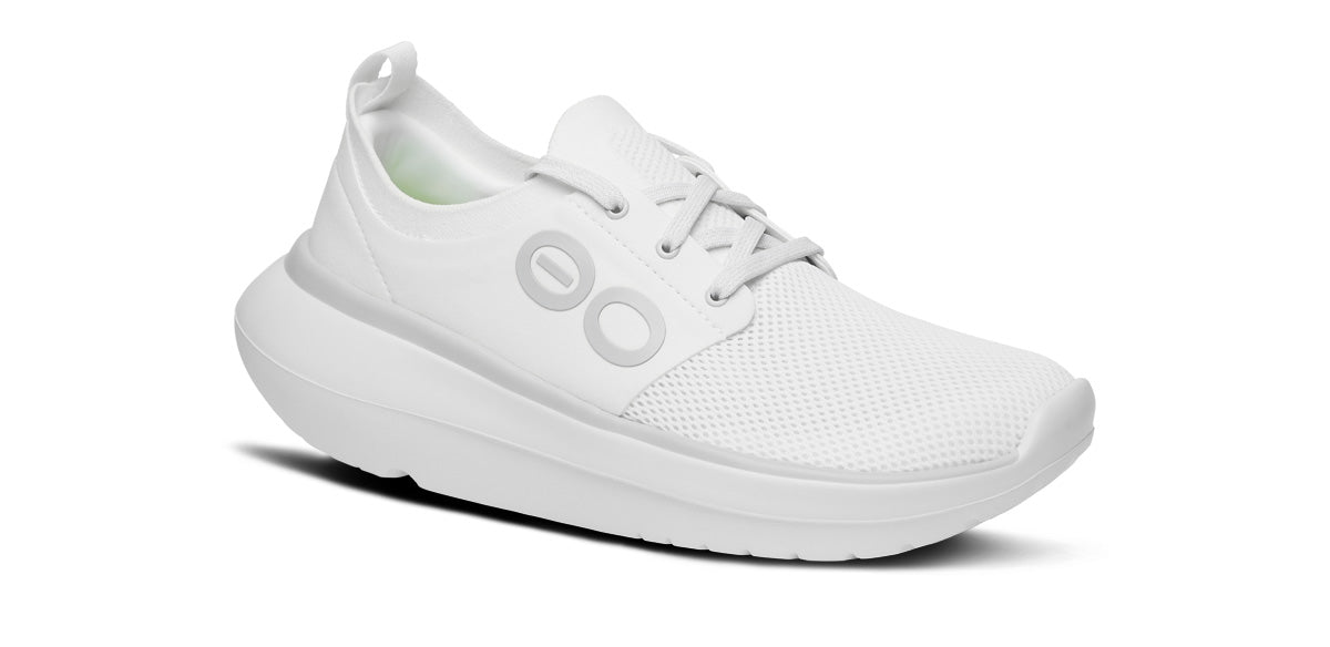Oofos Women's Lace-Up Shoe White