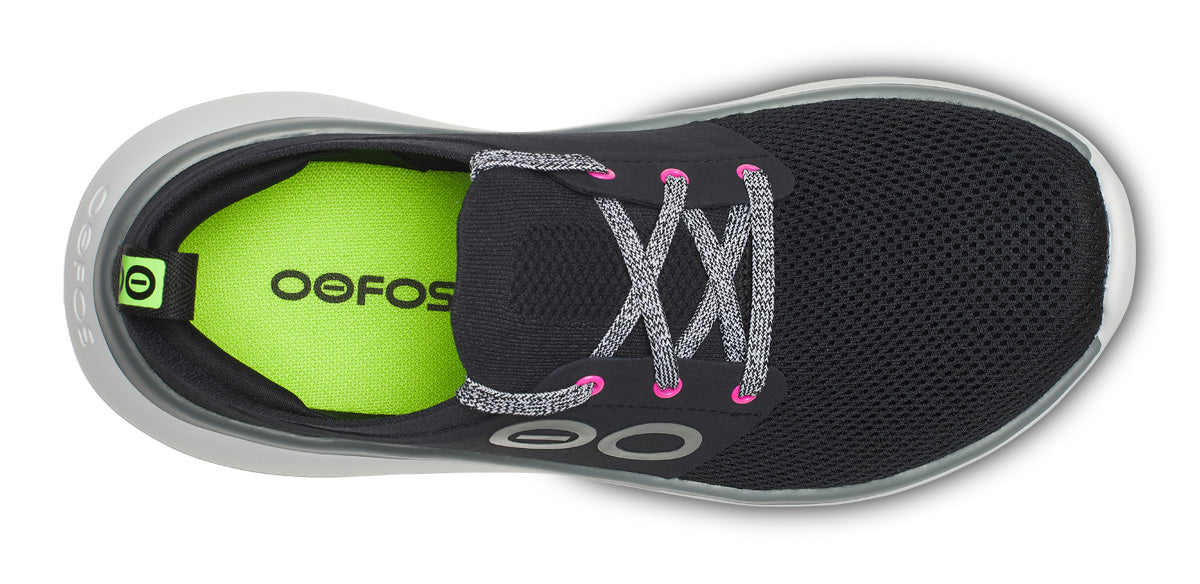 Oofos Women's Lace-Up Shoe White & Black