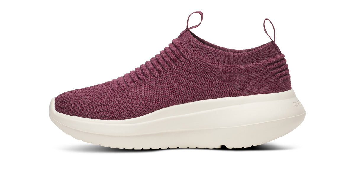 Oofos Women's Slip-On Shoe Chalk & Mulberry