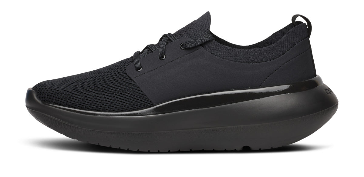 Oofos Men's Lace-Up Shoe Black