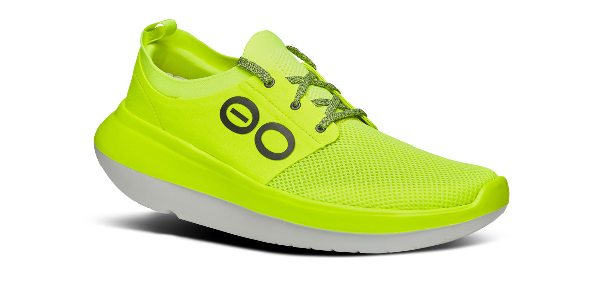 Oofos Men's Lace-Up Shoe White & Electro