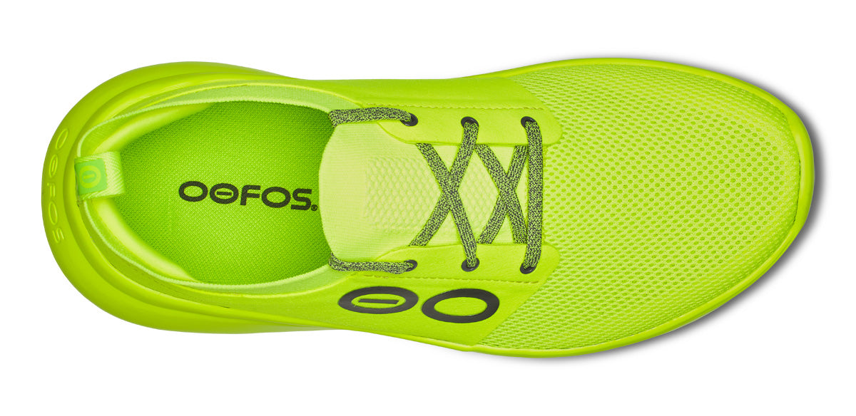 Oofos Men's Lace-Up Shoe White & Electro