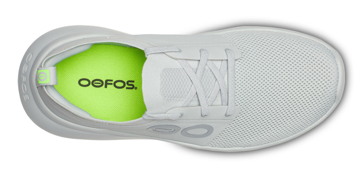 Oofos Men's Lace-Up Shoe White & Glacier
