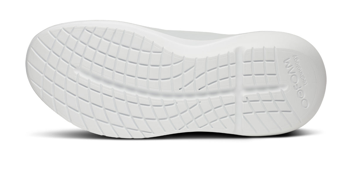 Oofos Men's Lace-Up Shoe White & Glacier