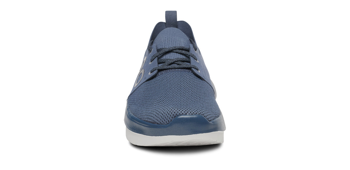 Oofos Men's Lace-Up Shoe White & Moroccan Blue
