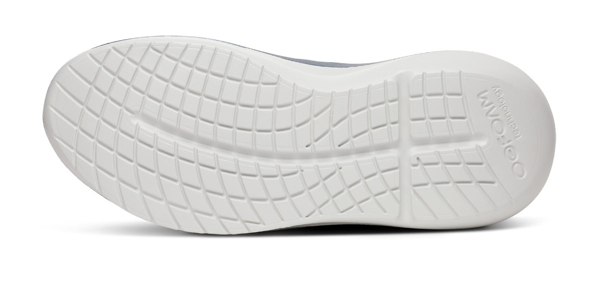Oofos Men's Lace-Up Shoe White & Moroccan Blue