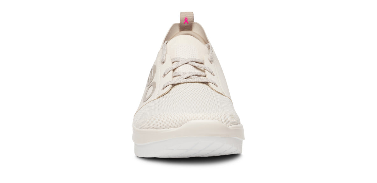 Oofos Men's Lace-Up Shoe White & Chalk