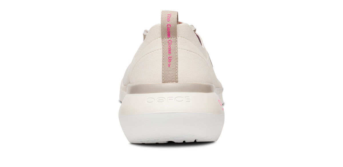 Oofos Men's Lace-Up Shoe White & Chalk