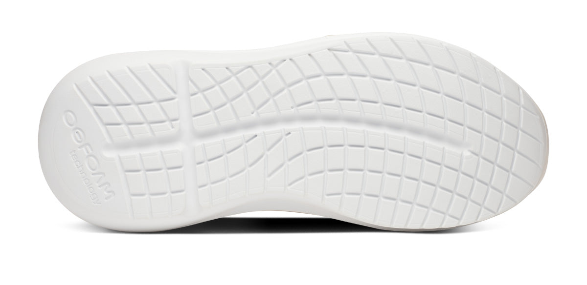 Oofos Men's Lace-Up Shoe White & Chalk
