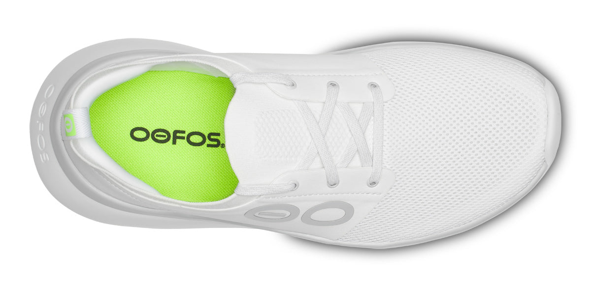 Oofos Men's Lace-Up Shoe White