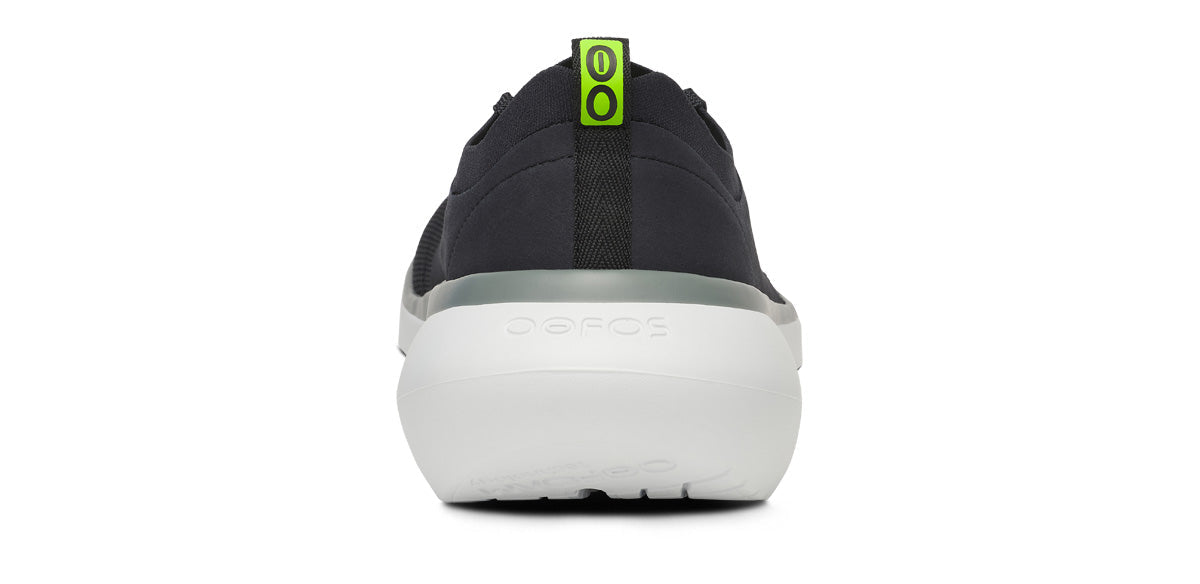 Oofos Men's Lace-Up Shoe White & Black