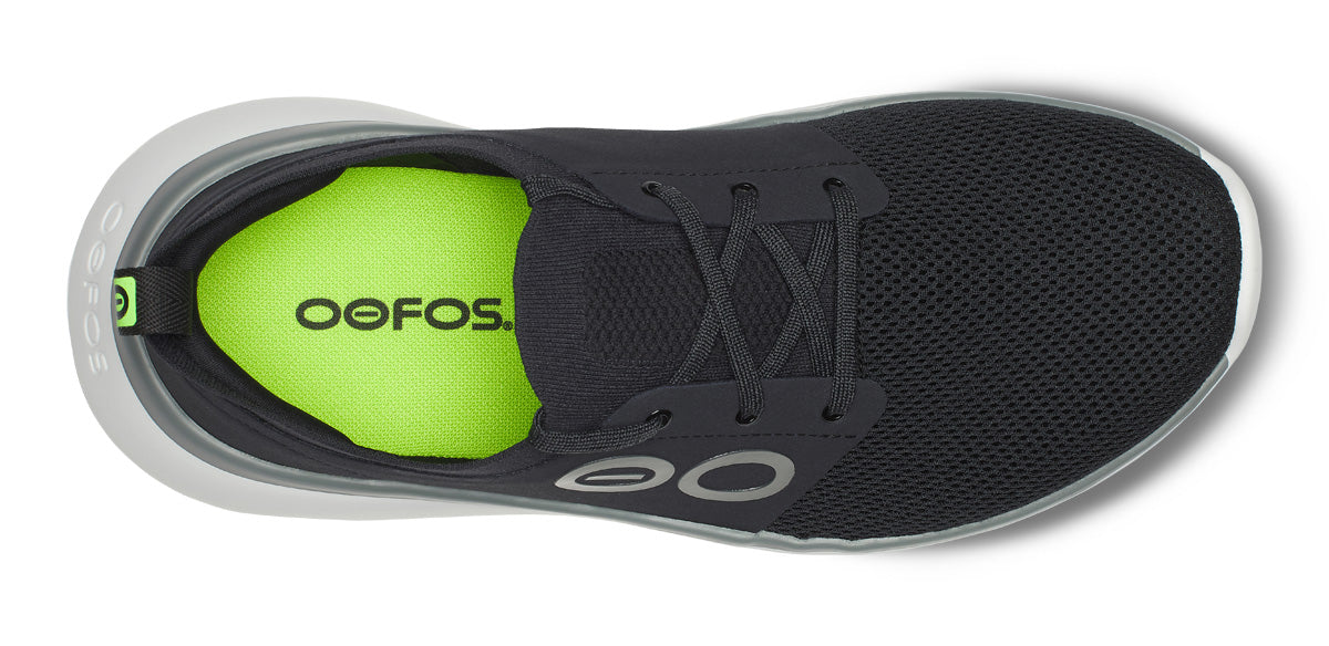 Oofos Men's Lace-Up Shoe White & Black