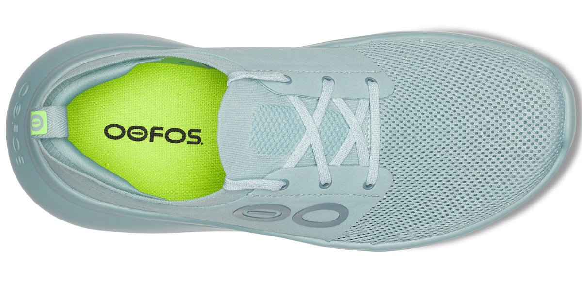Oofos Men's Lace-Up Shoe White & Mist