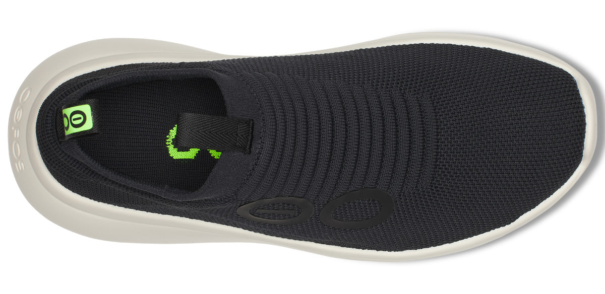 Oofos Men's Slip-On Shoe Chalk & Black