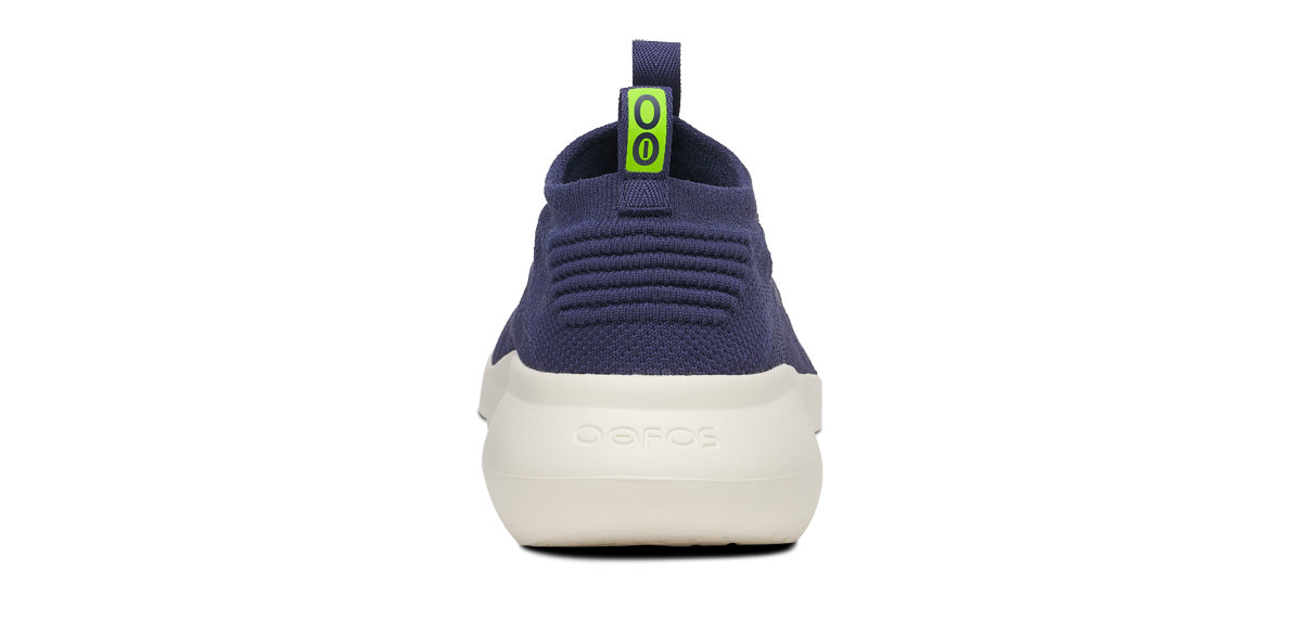 Oofos Men's Slip-On Shoe Chalk & Navy