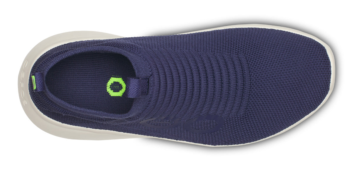 Oofos Men's Slip-On Shoe Chalk & Navy