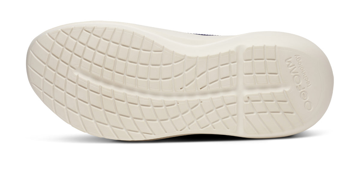 Oofos Men's Slip-On Shoe Chalk & Navy