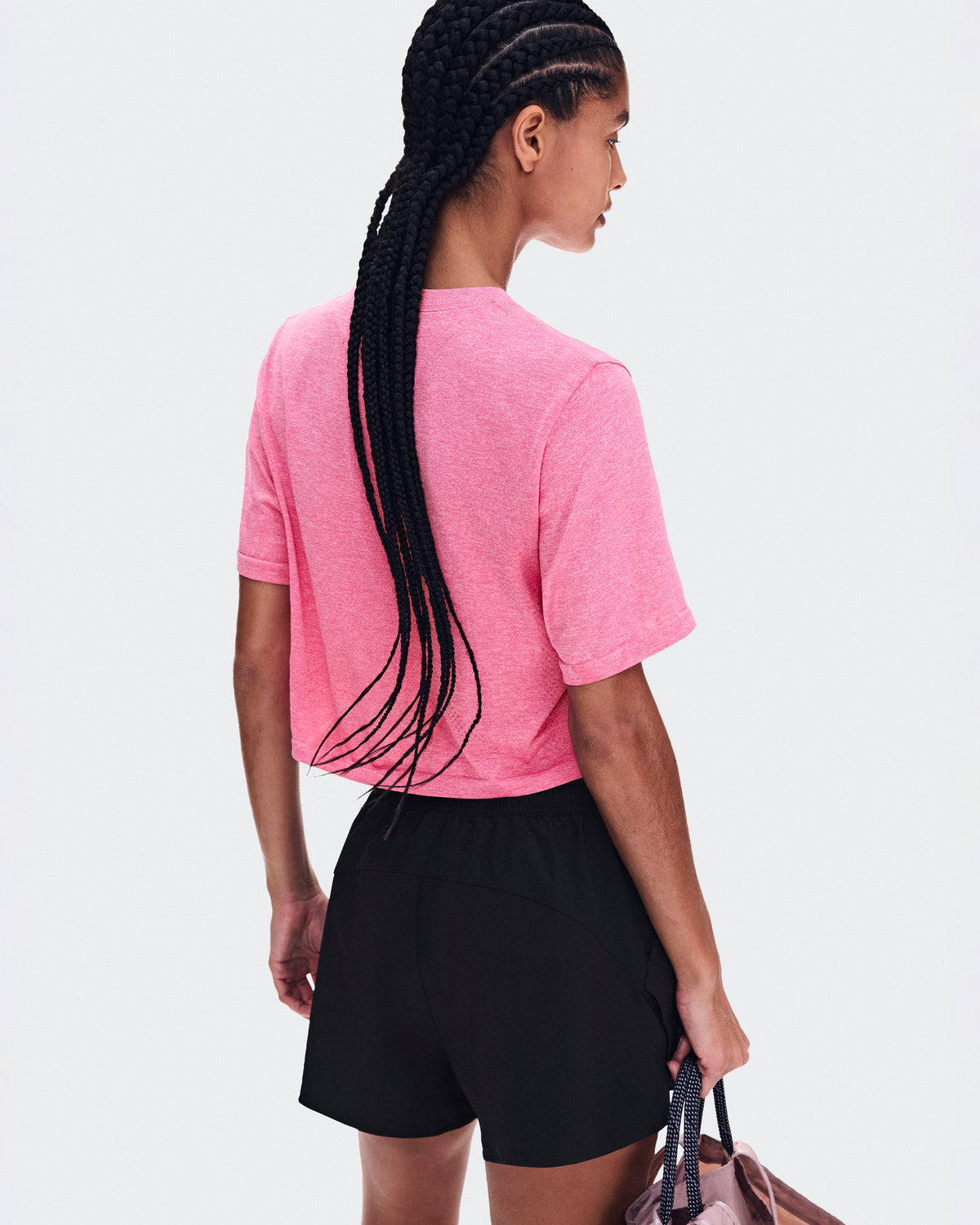 On Train Flex-T Crop Bubblegum Heather (Women'S)