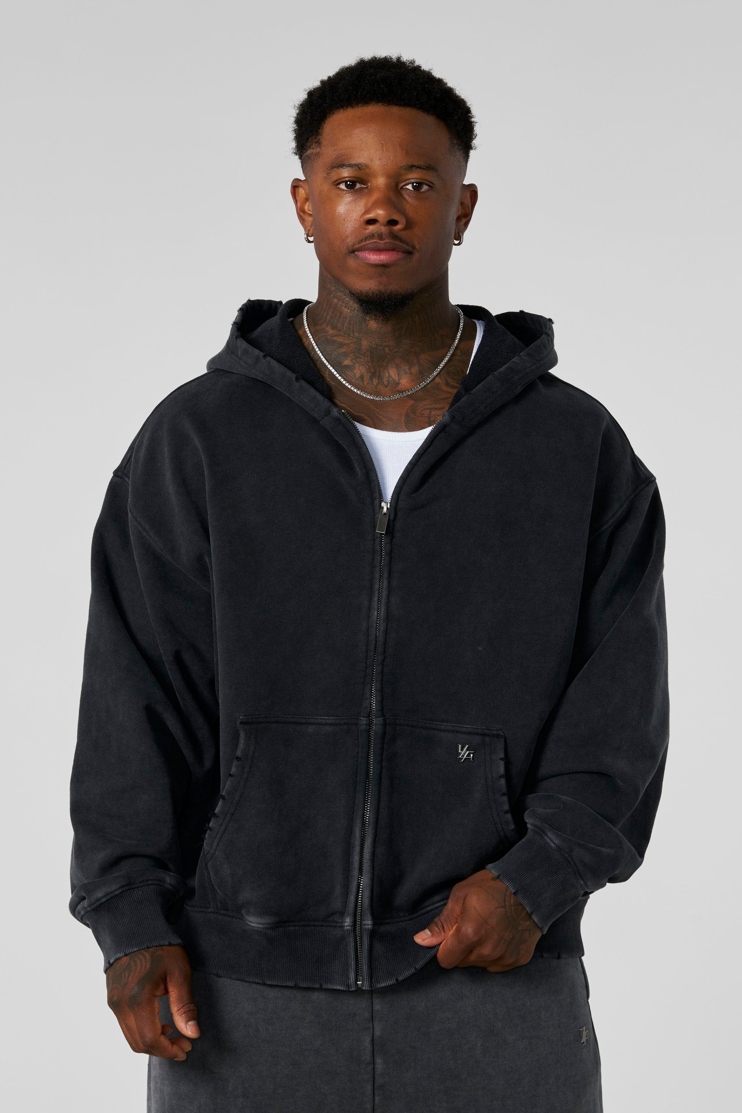 YoungLA 5102 - Elevated Essentials - Zip-Ups Black Wash