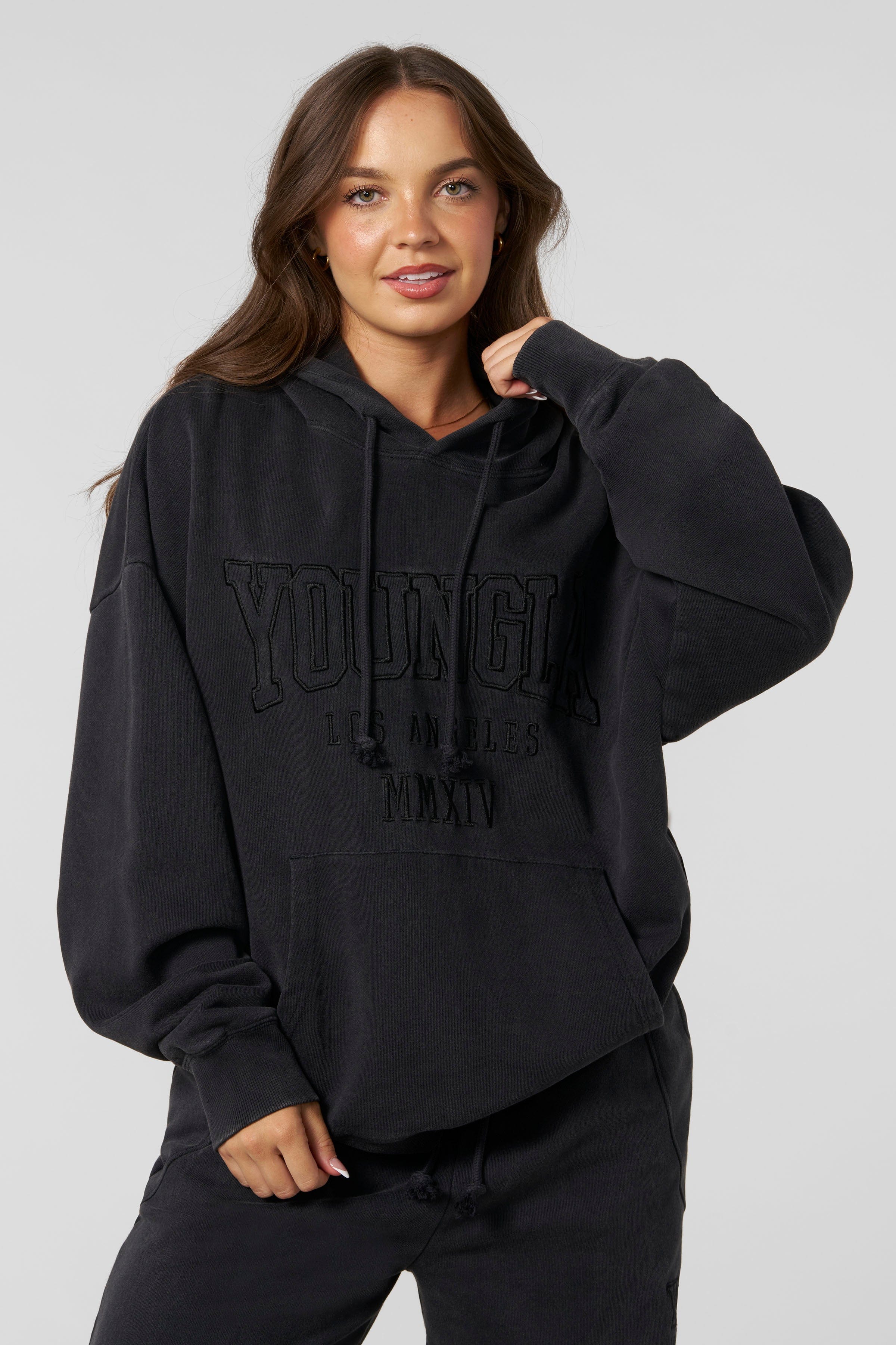 YoungLA W542 - Mineral Hoodie Black