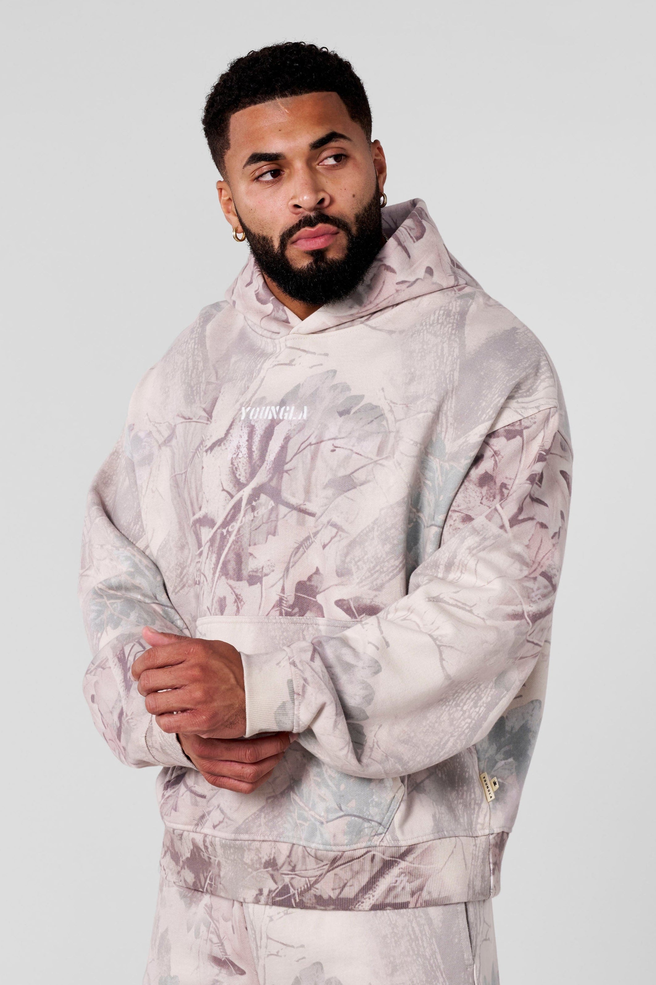 YoungLA 5117 - Tree Camo Collection - Pullover Hoodies Desert Tan Tree Camo