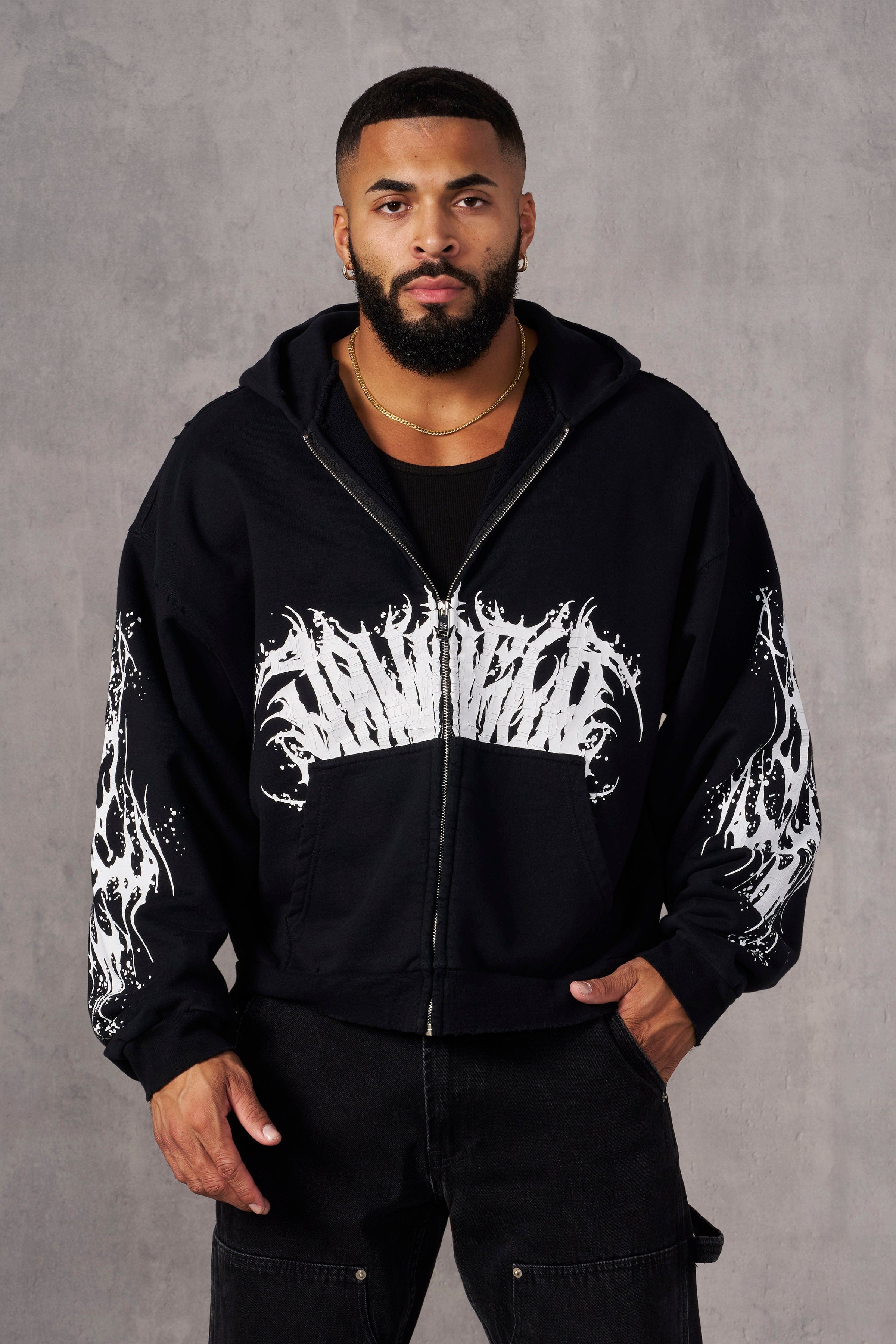 YoungLA 5128 - Venom Hoodies Black Wash