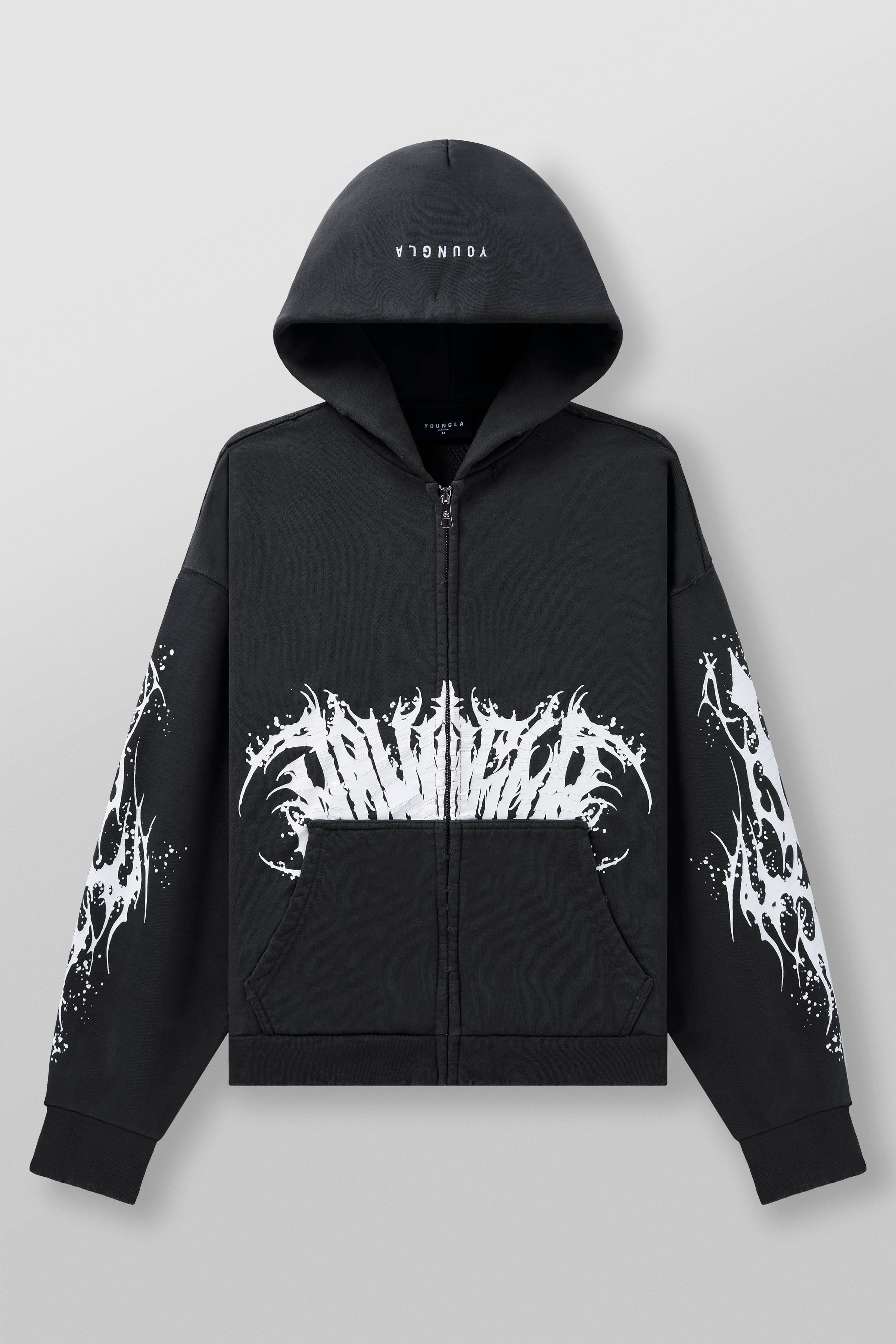 YoungLA 5128 - Venom Hoodies Charcoal Wash