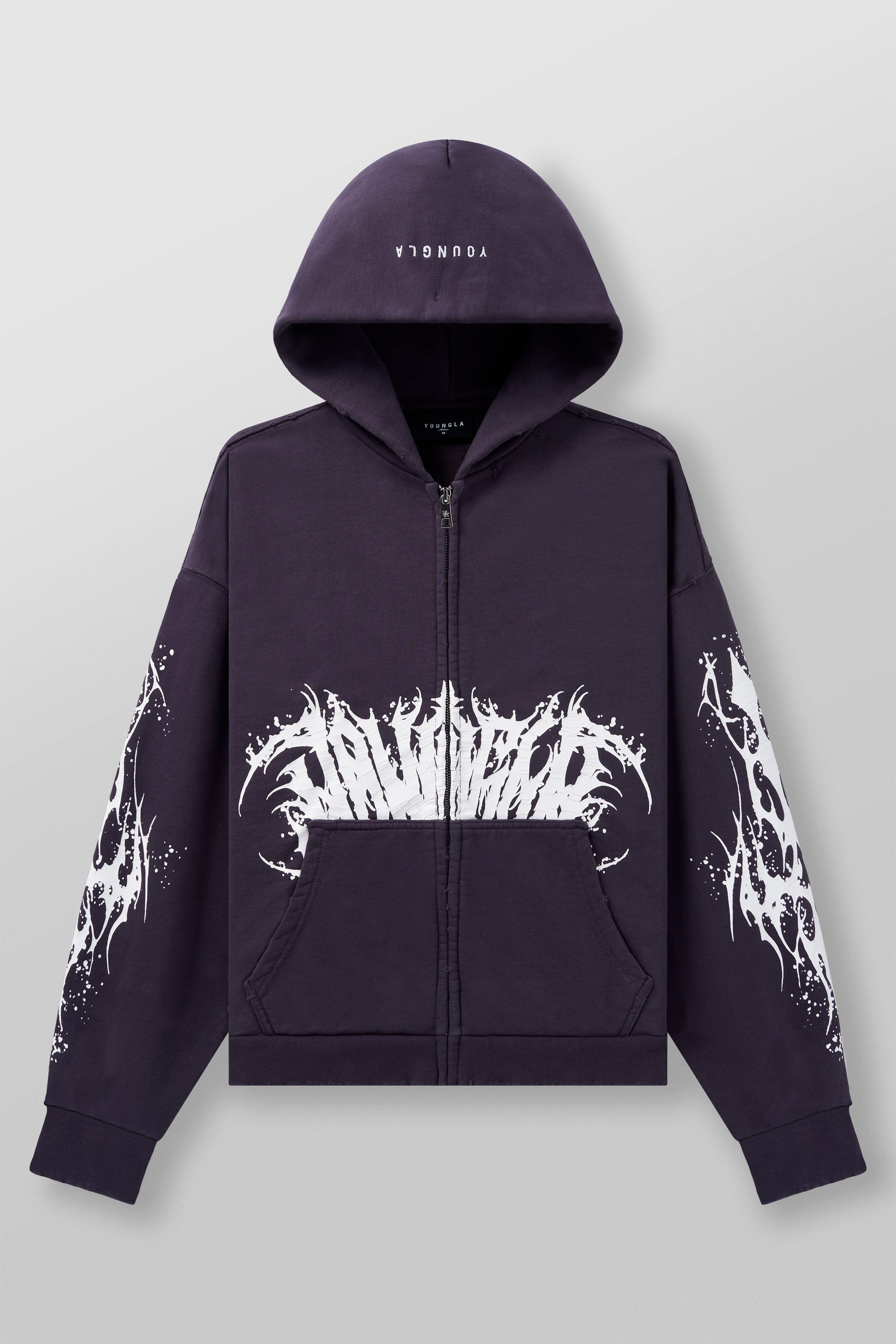 YoungLA 5128 - Venom Hoodies Purple Wash