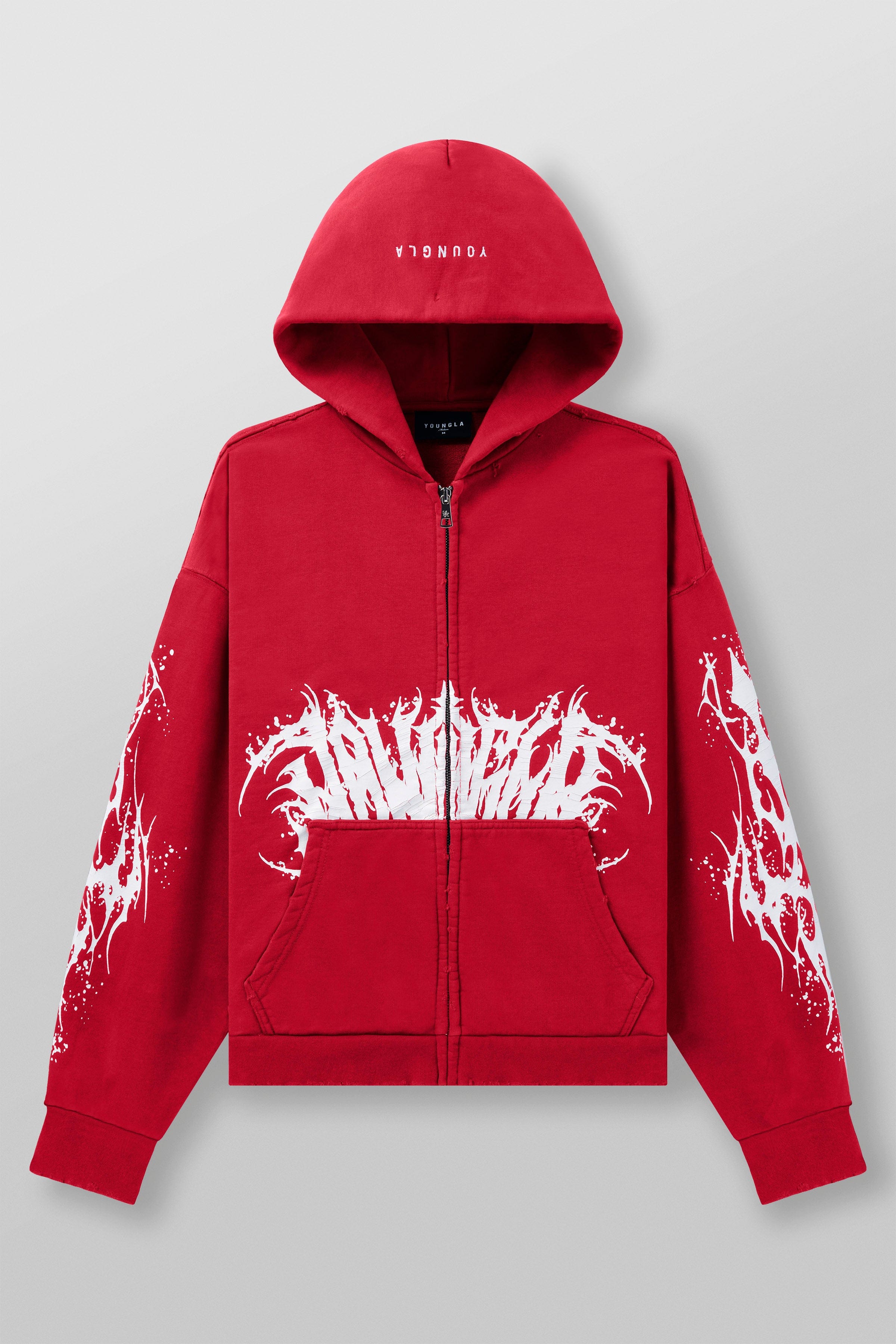 YoungLA 5128 - Venom Hoodies Red Wash