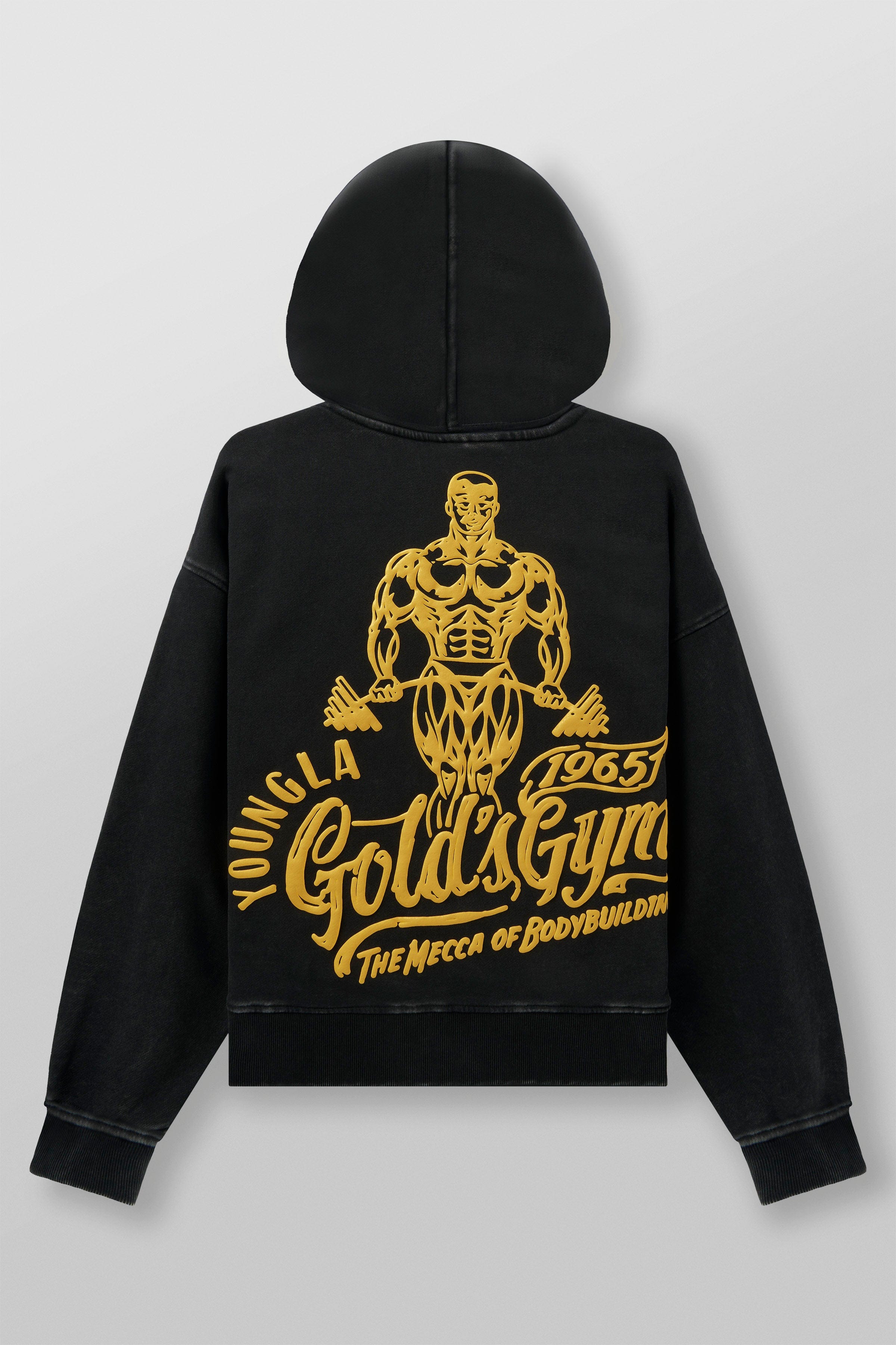 YoungLA 5153 - Golds Gym Golden Era Zip-ups Black Wash