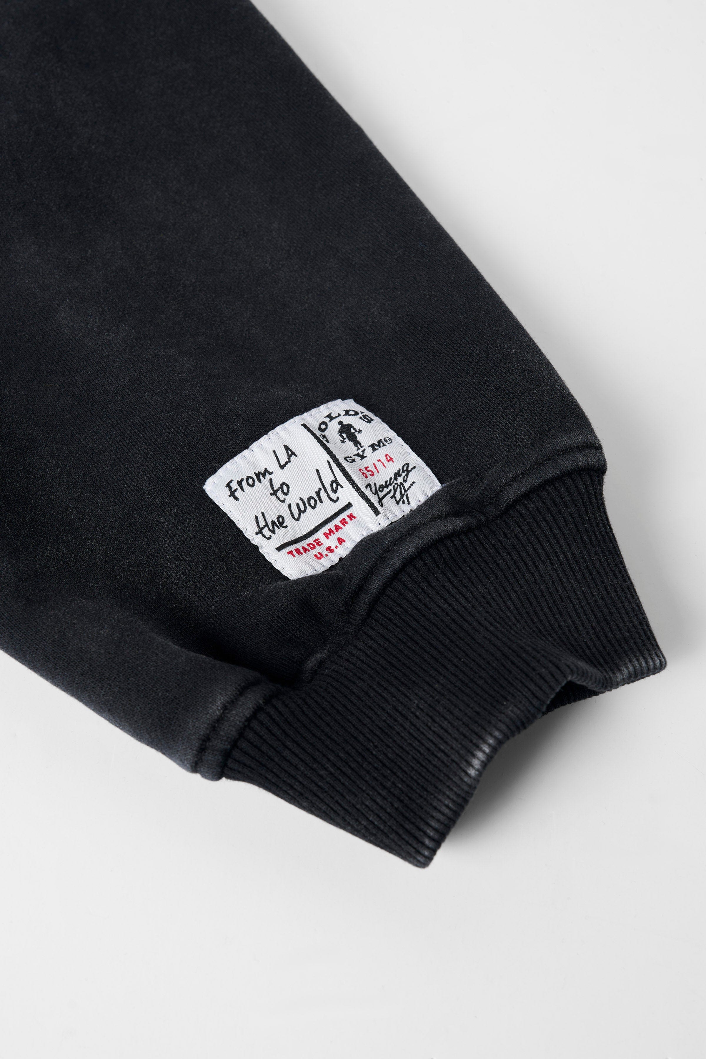 YoungLA 5162 - Golds Gym Throwback Zip-ups Black Wash