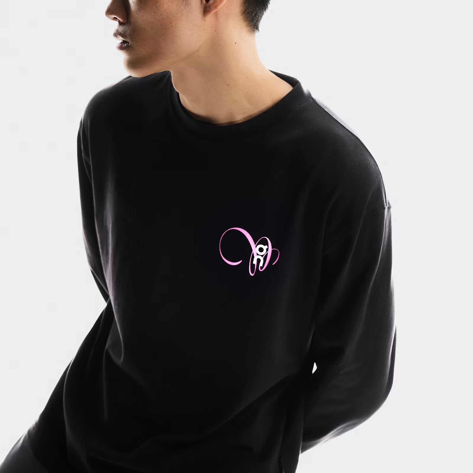 On Club Long-T Graphic Black