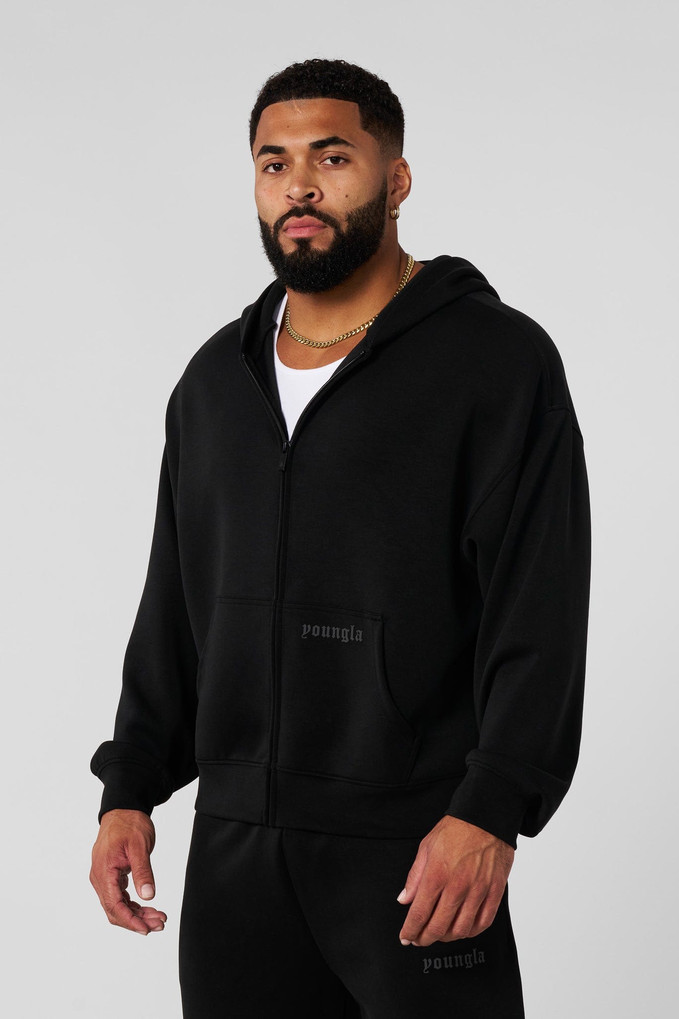YoungLA 5215 - Soft AF Zip Ups Black