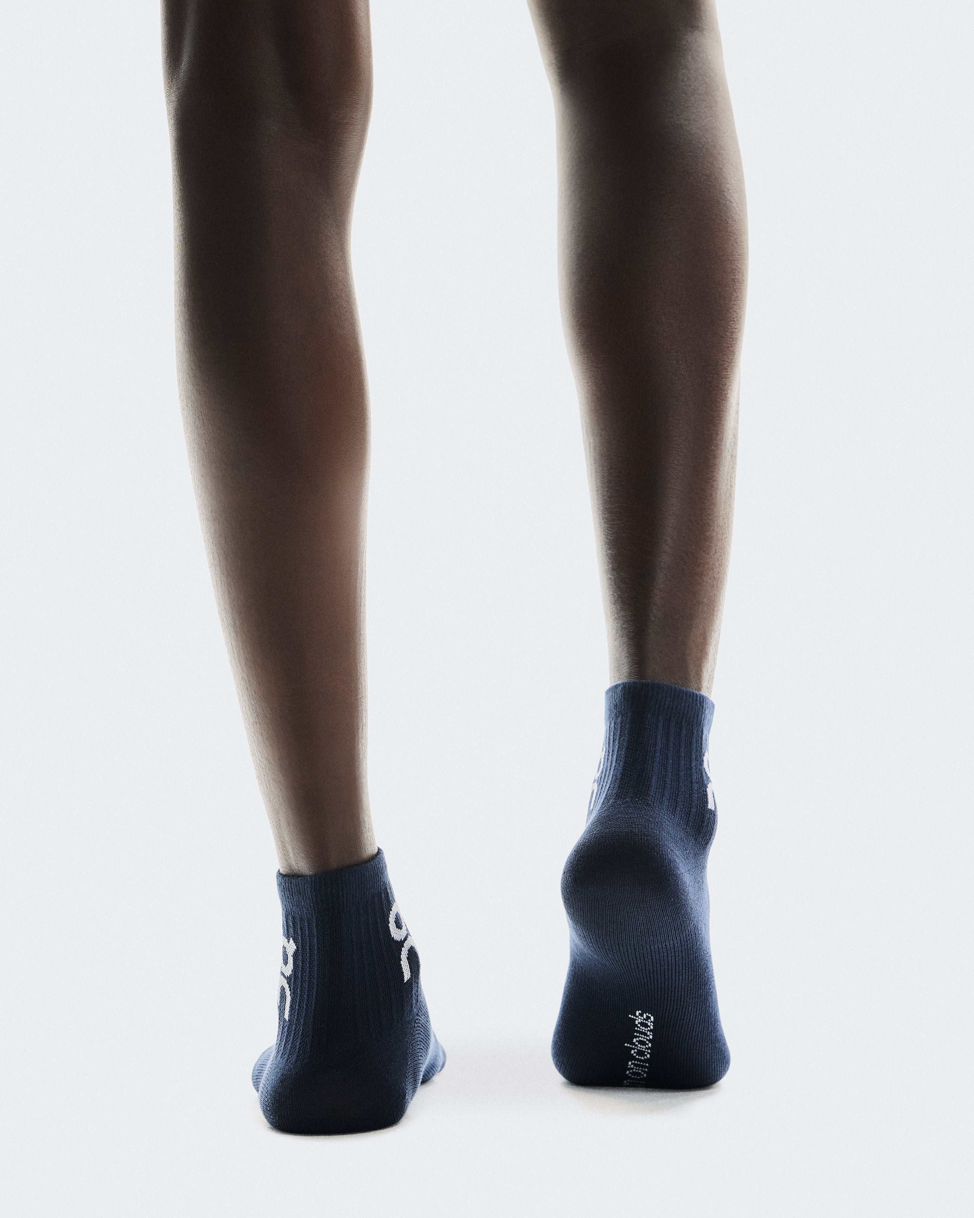 On Logo Sock Mid 3P Navy