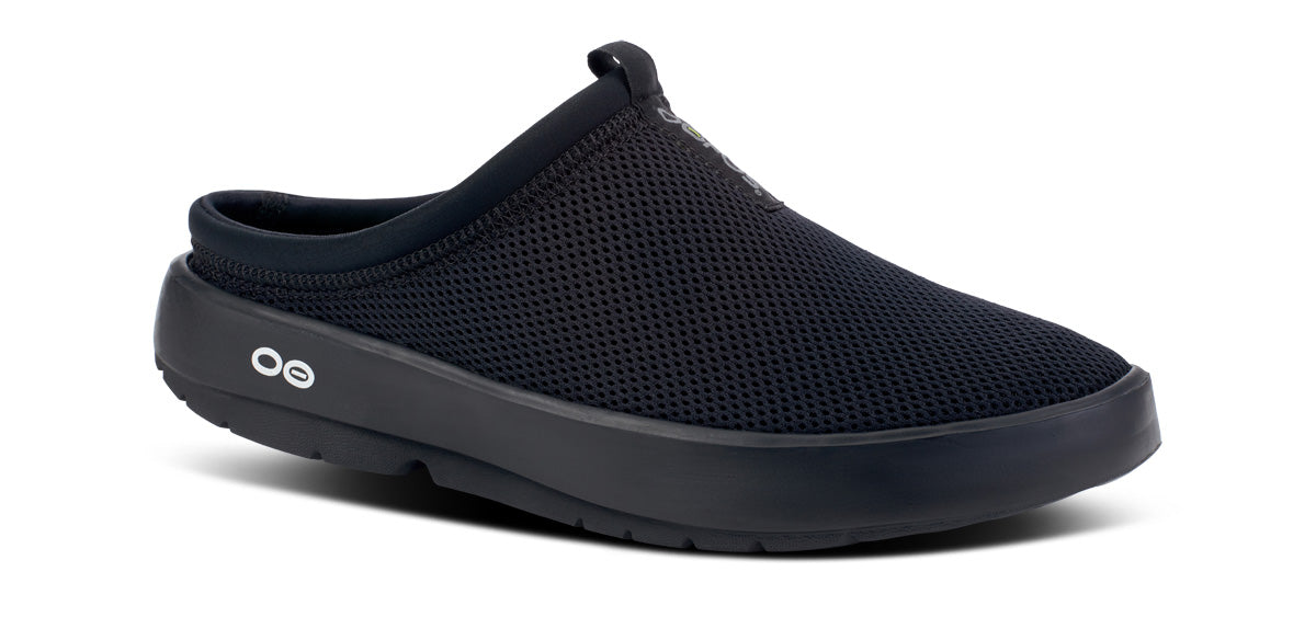 Oofos Women's Mesh Slipper Black