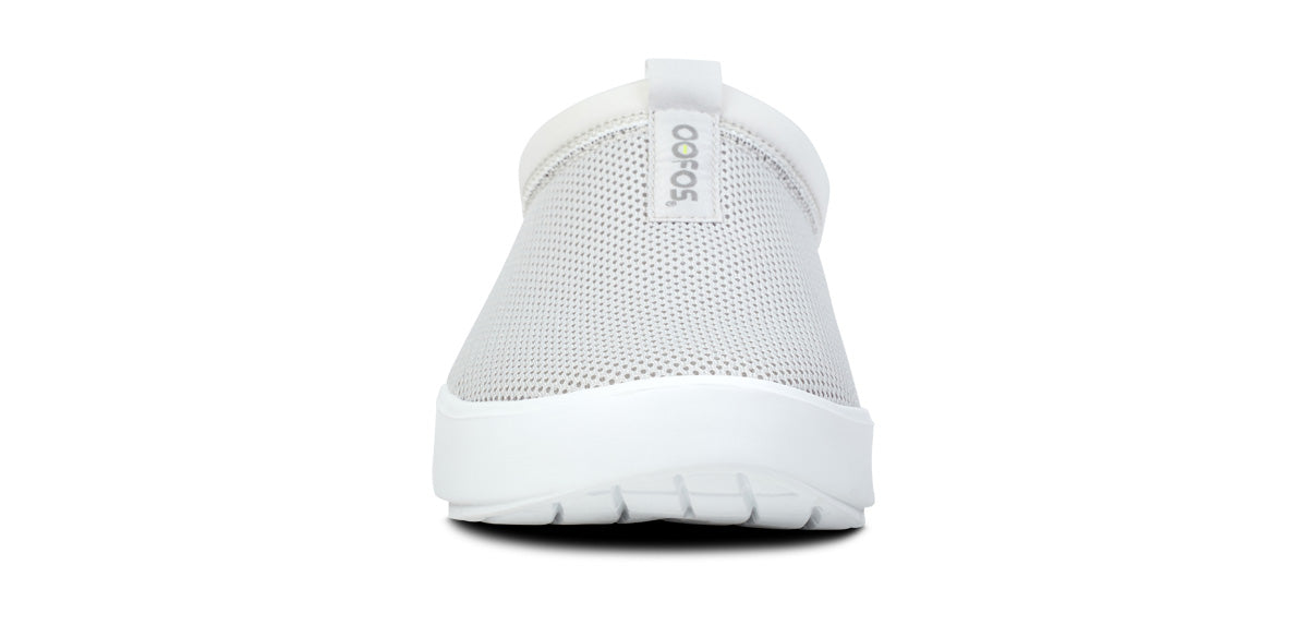 Oofos Women's Mesh Slipper White & Gray