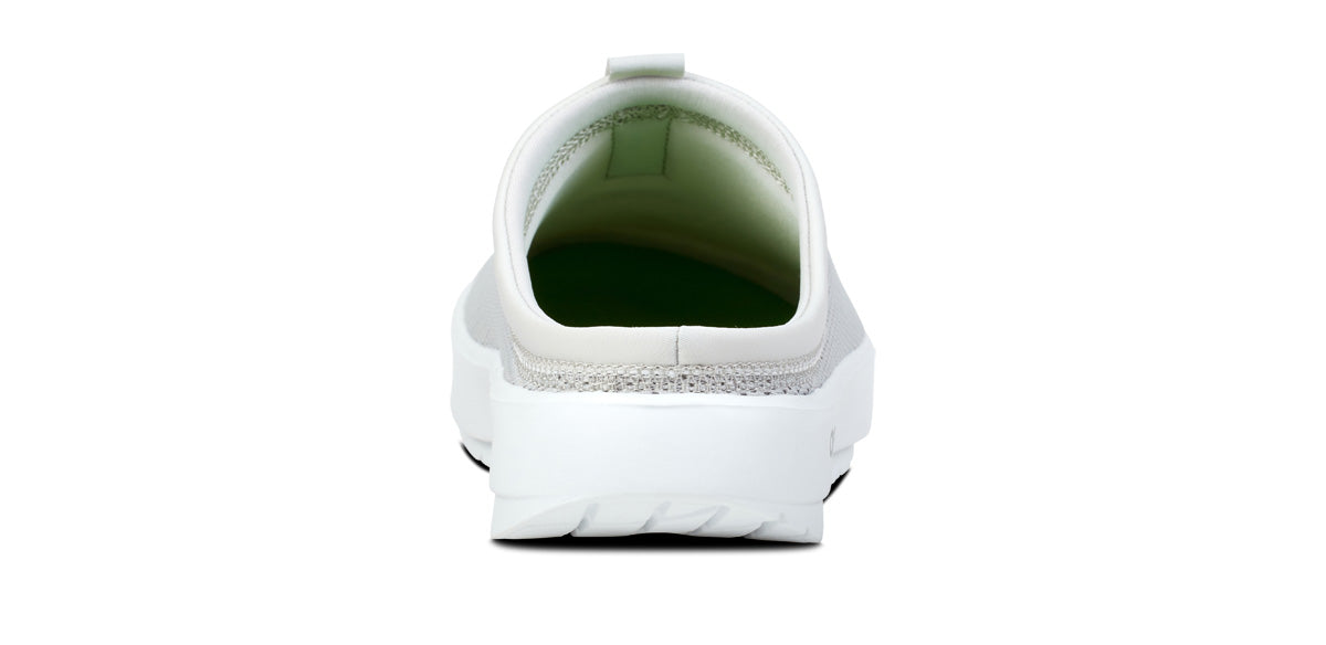 Oofos Women's Mesh Slipper White & Gray