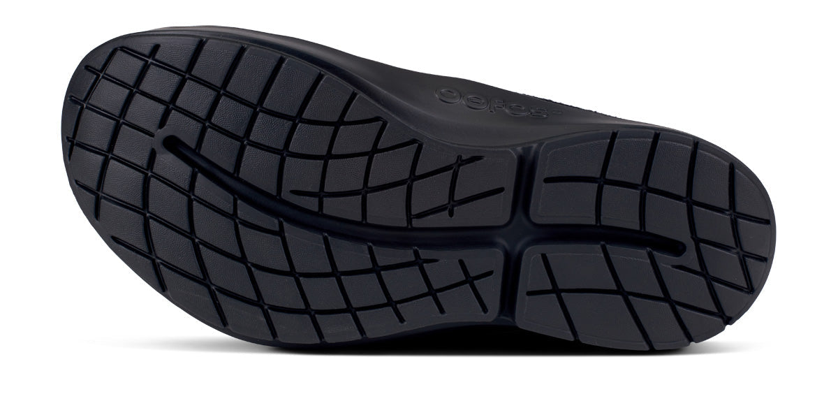 Oofos Men's Faux Sherpa Slipper Black Sherpa
