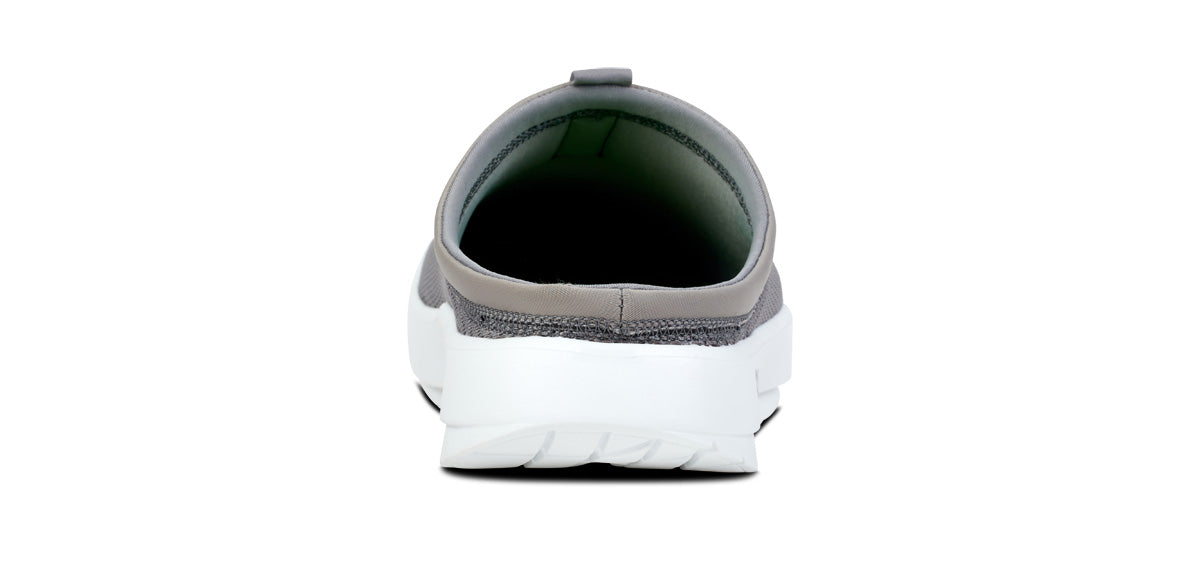 Oofos Men's Mesh Slipper White & Slate
