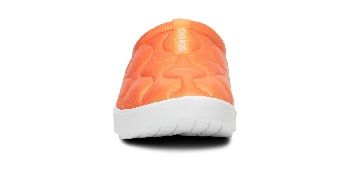 Oofos Men's Primaloft Slipper White & Explorer Orange Thermo