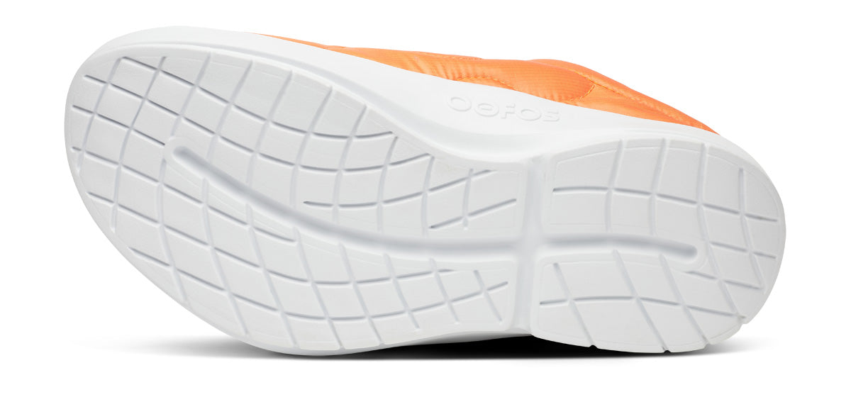 Oofos Men's Primaloft Slipper White & Explorer Orange Thermo