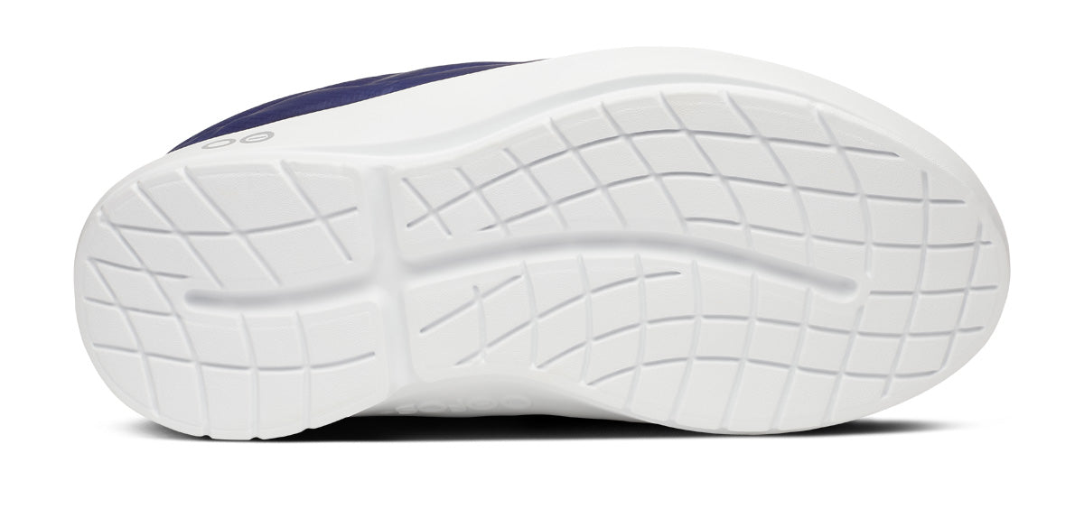 Oofos Men's Primaloft Slipper White & Navy Thermo
