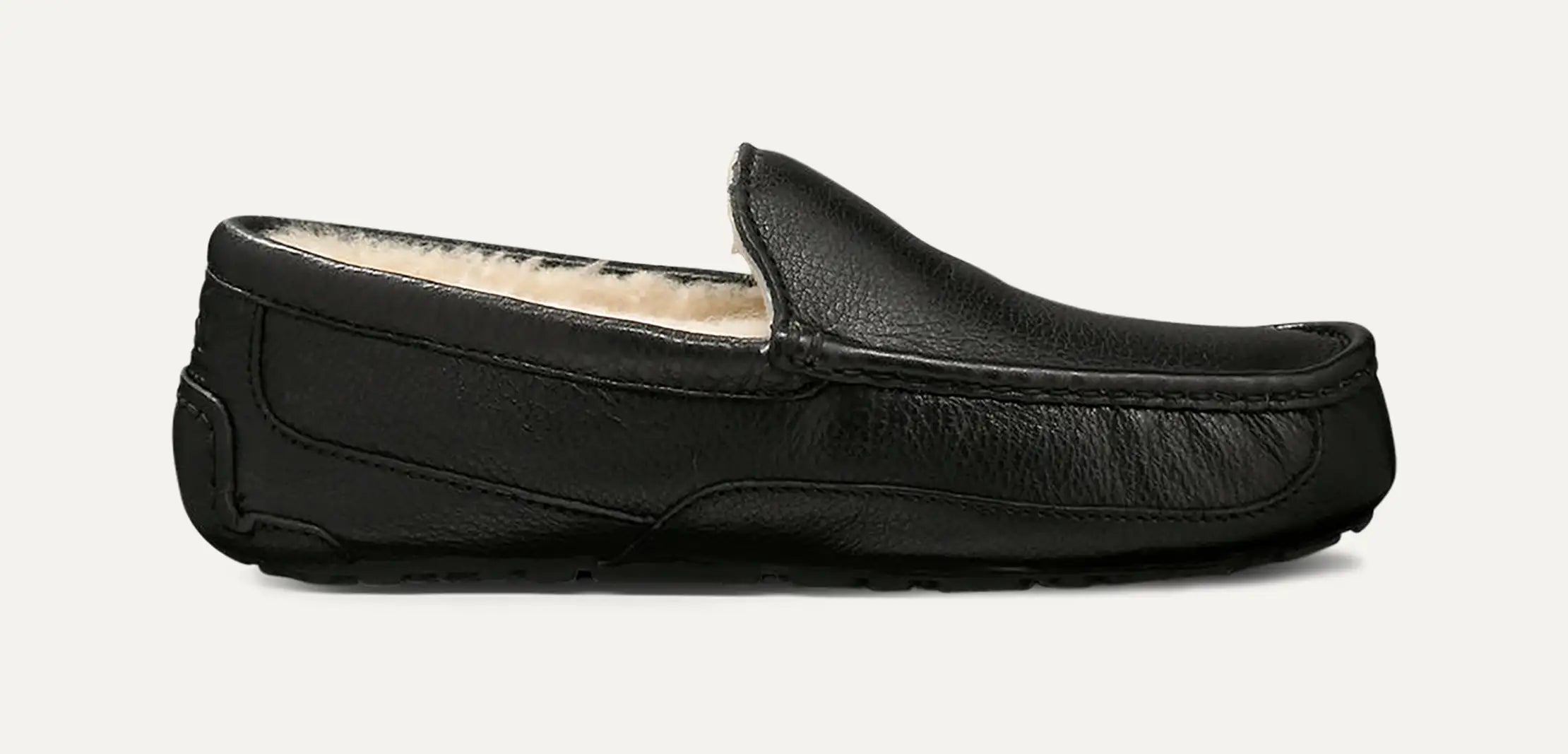 Ugg Ascot Leather Slipper Black
