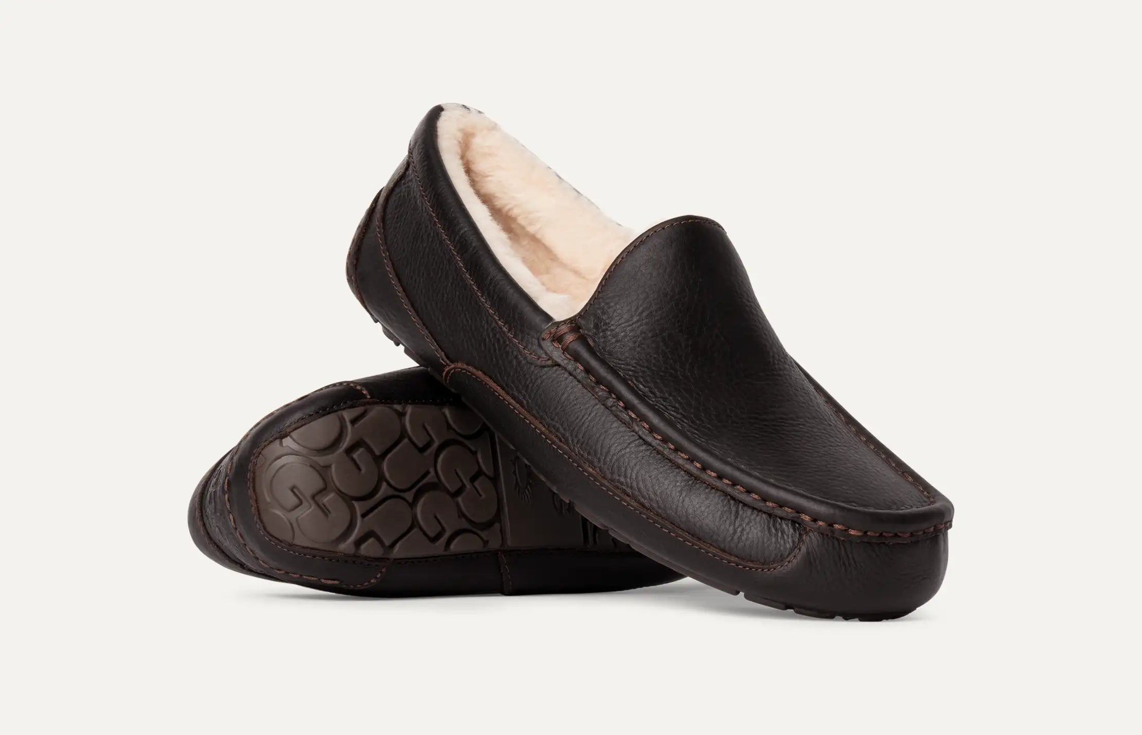 Ugg Ascot Leather Slipper Dark Spice