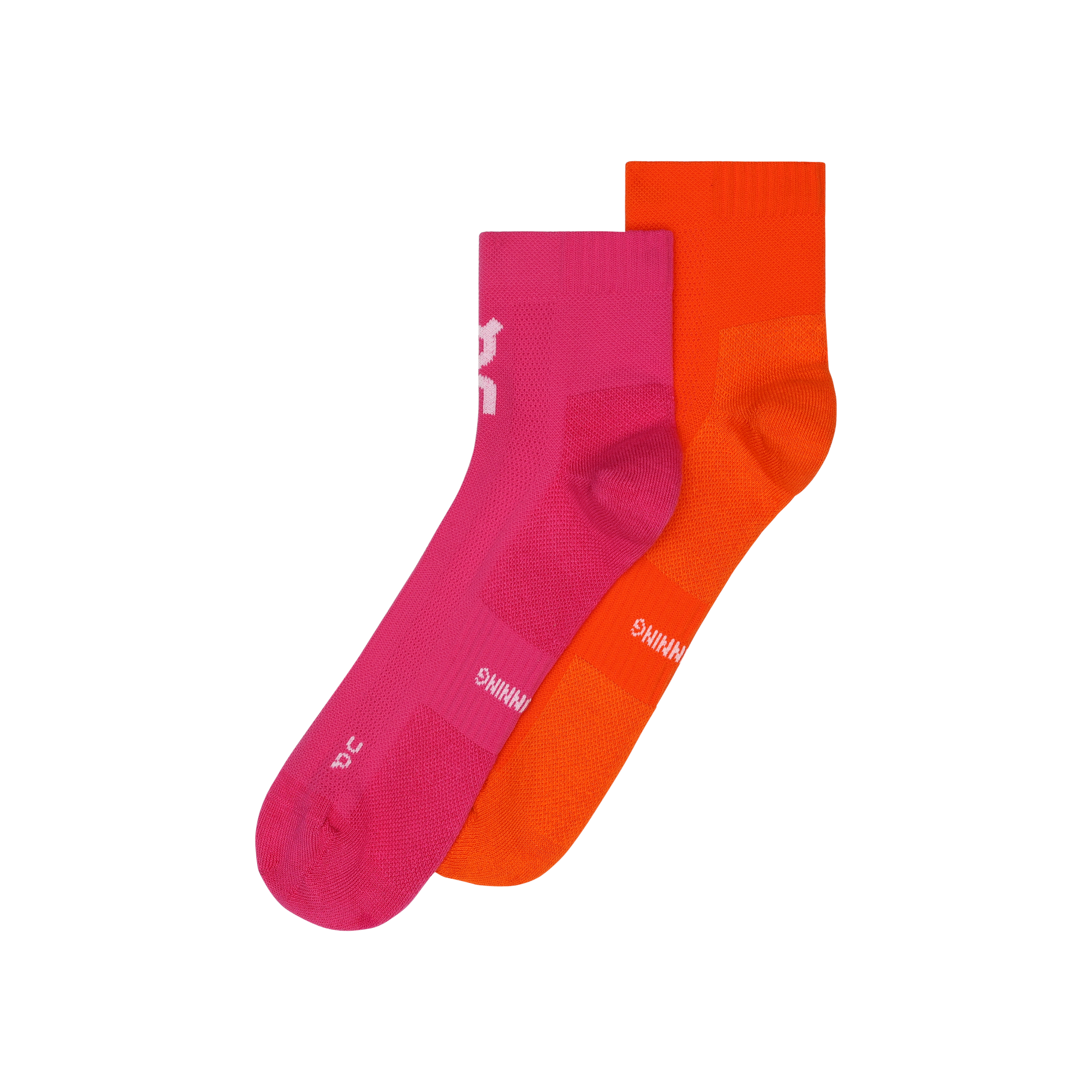 On Core Run Sock Mid 2P Flame | Pink