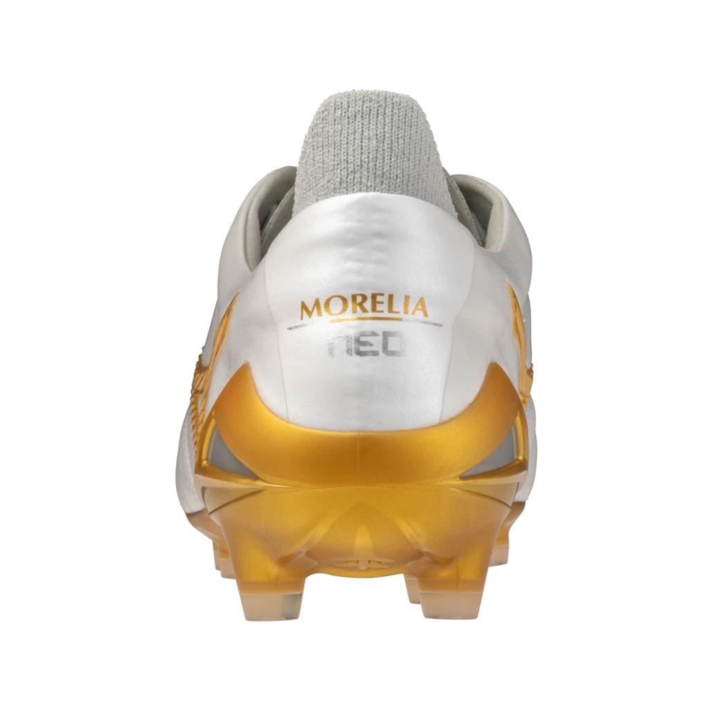 Mizuno Morelia Neo Iv Fg Firm Ground Made In Japan Kl Soccer Cleat White Gold