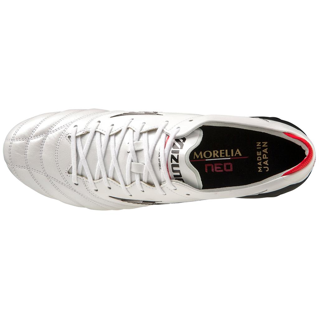 Mizuno Morelia Neo Iv Fg Firm Ground Made In Japan Kl Soccer Cleat White Black