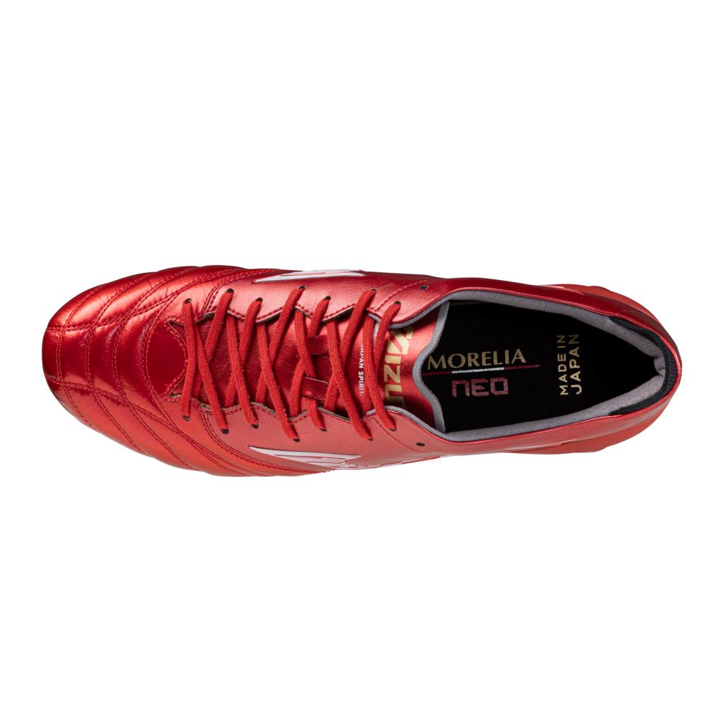Mizuno Morelia Neo Iv Fg Firm Ground Made In Japan Kl Soccer Cleat Red White